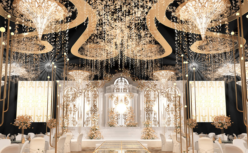 洪雅花木兰喜事汇金色大厅效果展示